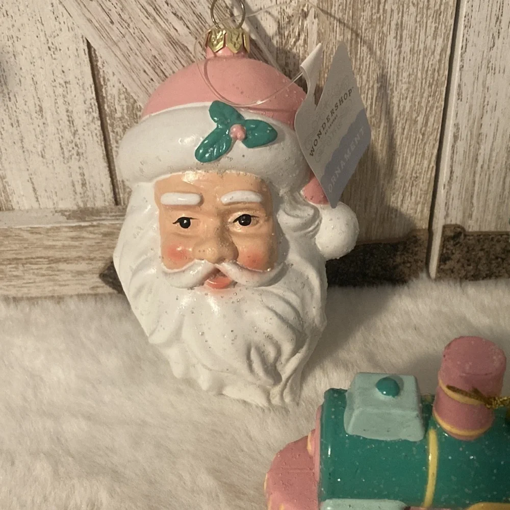 Target 2022 Wondershop Santa, Wreath & Train Ornaments